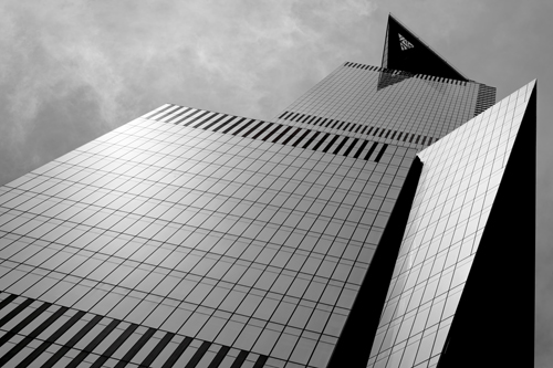 black and white photo of the Edge at Hudson Yards