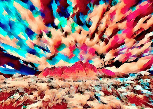 digital photo of Fire Mountain in Abiquiu, NM