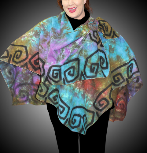 Shibori painted wearable art