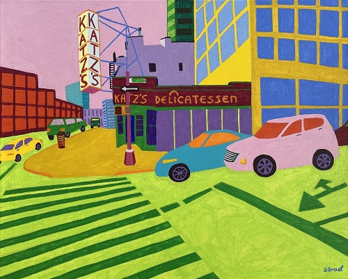Colorful NYC cityscape painting