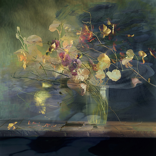 digital art floral with poppies