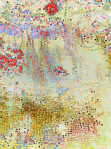 tetrachromatic digital painting of a coastal marsh #abstractart
